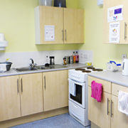 Kitchen: Students and staff collaborate to keep our communal kitchen tidy