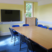 Room 1: A 50'' plasma screen, perfect for presentations and video-conferences