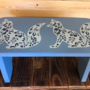 Solid wood step stool or low table