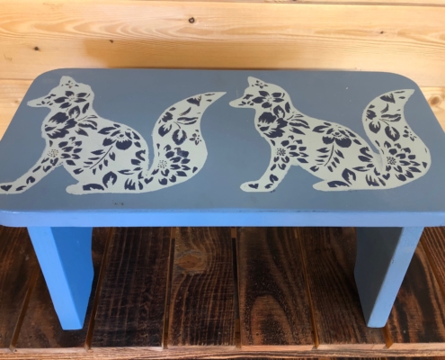 Solid wood step stool or low table